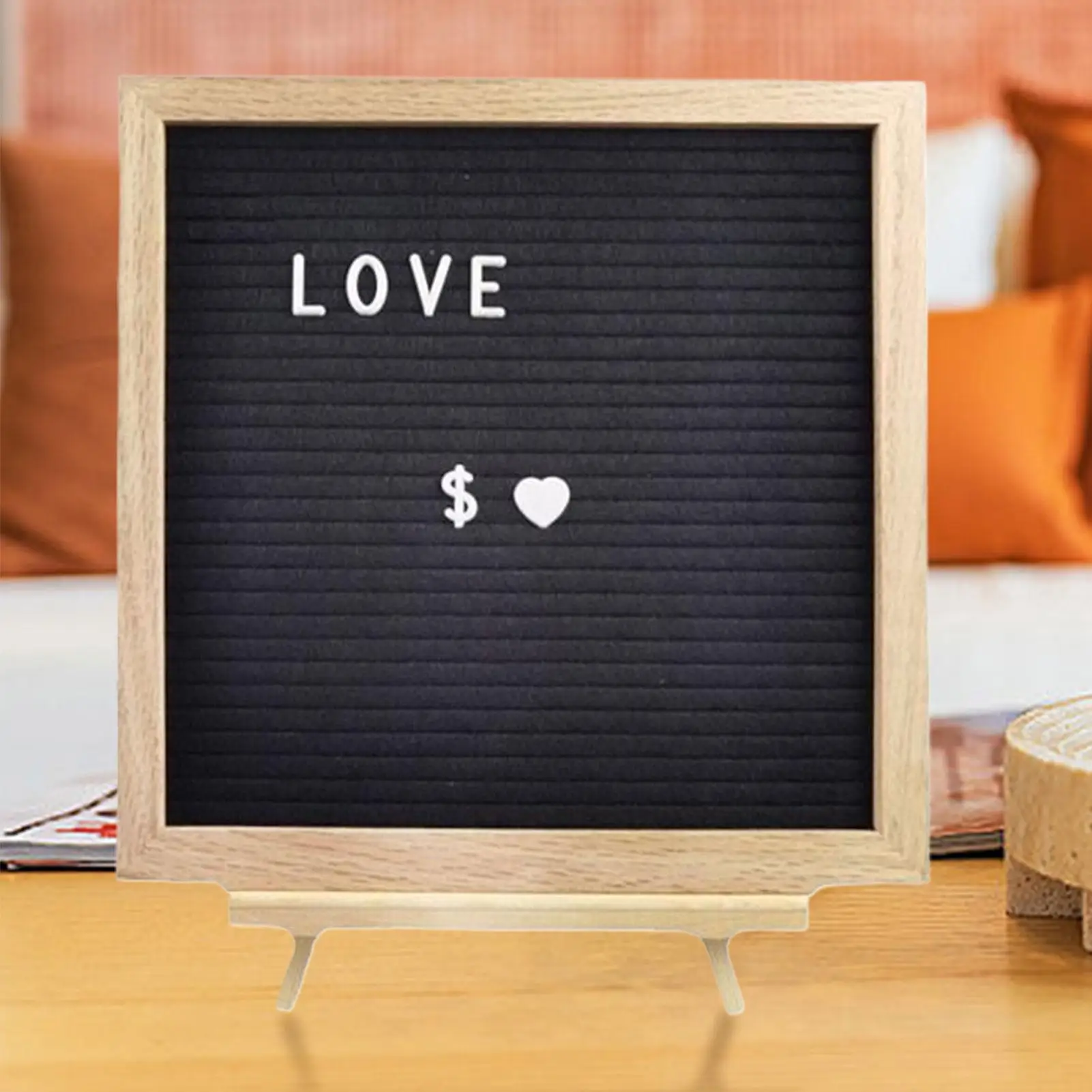 Letter Board ป้ายไม้ Felt โต๊ะ Chalkboard ตกแต่งเปลี่ยน Letter Board สําหรับห้องเรียนโรงเรียนเนอสเซอรี่ร้านอาหาร