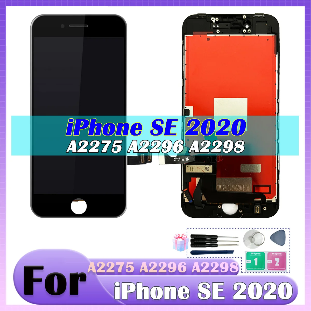 아이폰 8 SE 2020 LCD 디스플레이 화면 디지타이저 교체, SE 2020 아이폰 8 LCD 디스플레이 M2101K6G M2101K6R 