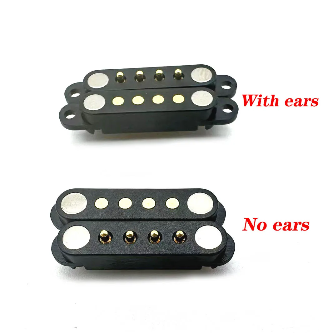 1sets DC Magnetic Pogo Pin Connector 4Pin Pogopin Male Female Spring Loaded DC Power Socket 4P