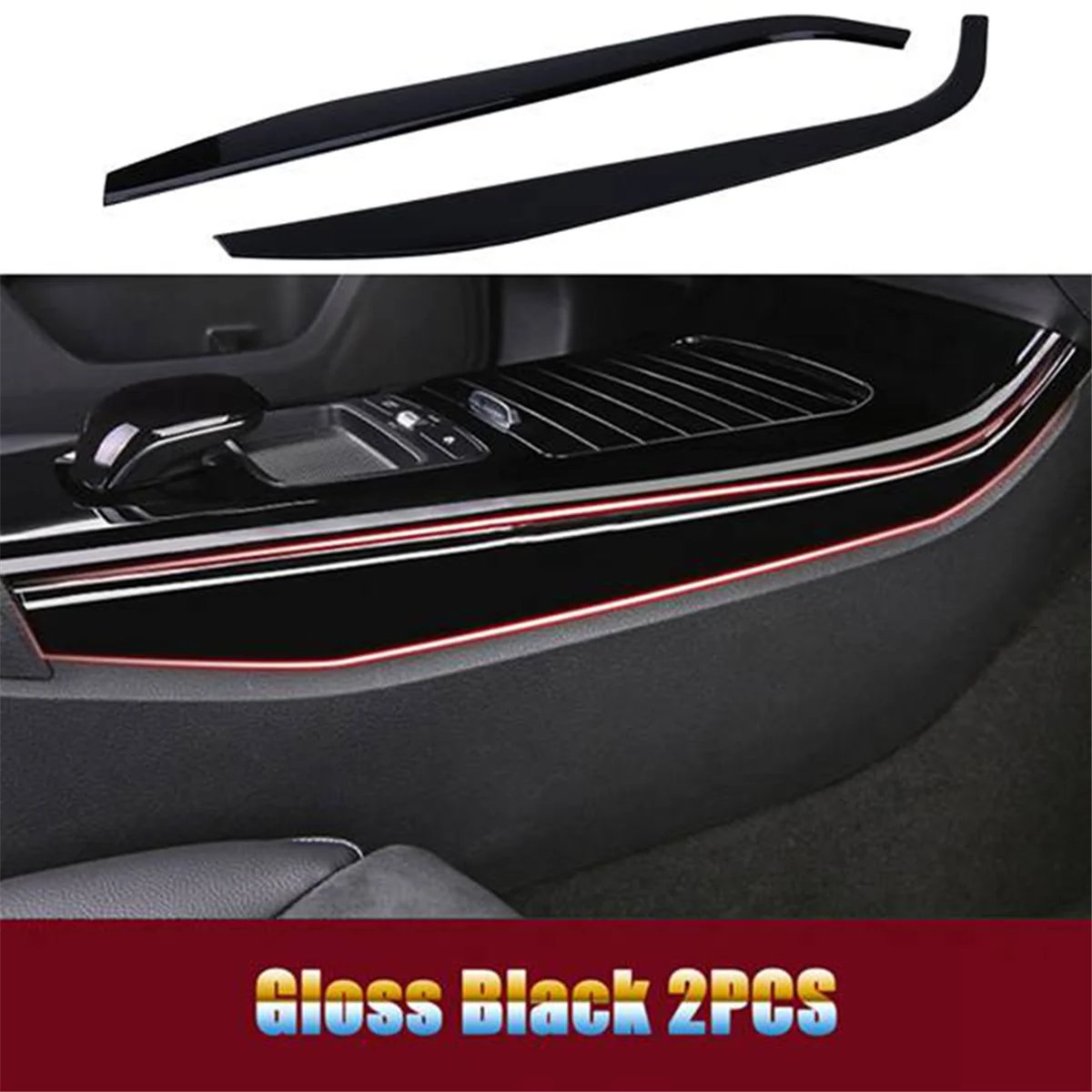 Glänzend schwarze Seitenverkleidung für die Mittelkonsolenverkleidung für Mercedes-Benz A-Klasse W177 CLA C118 2019–2020 – T45C