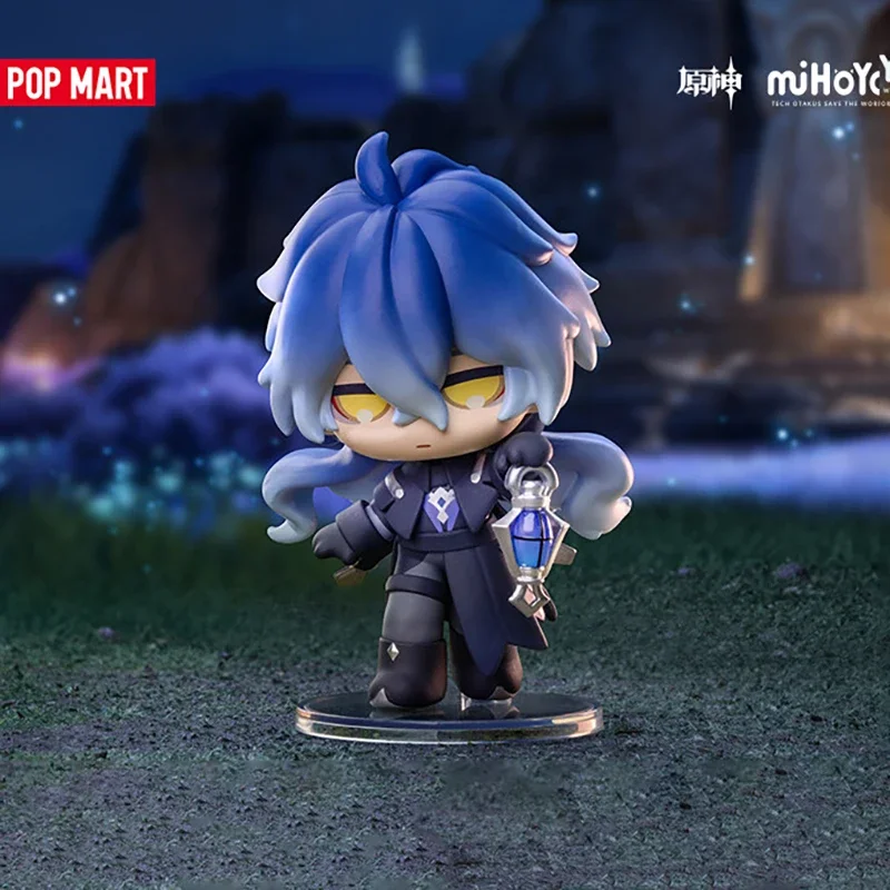 POPMART Genshin Impact Capodanno Raccolta Serie di versione Q Scatola cieca Giocattoli Kawaii Anime Action Figure Sorpresa Scatola misteriosa Regalo