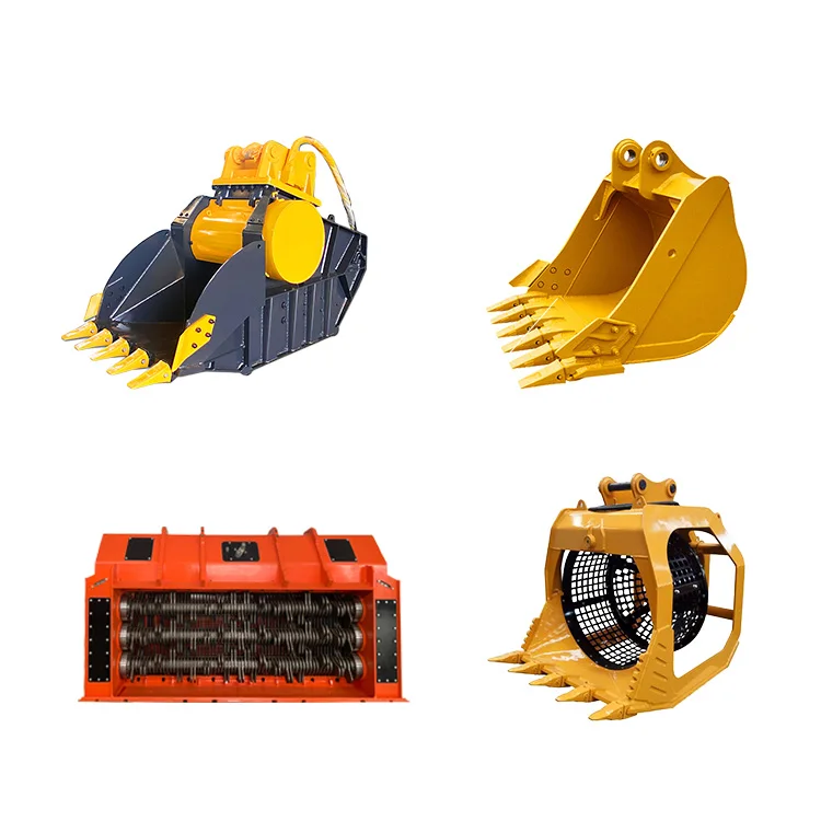 YG Excavator Rotating Screening Bucket 33t Rotating Skeleton Bucket Hydraulic Screen Bucket Excavator Hydraulic Attachments