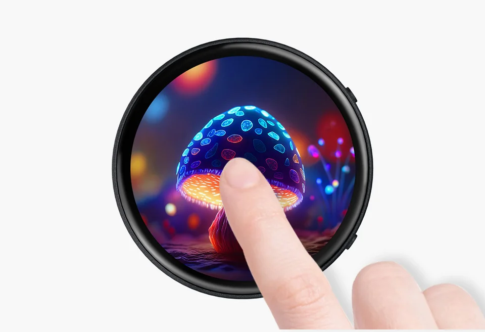 ESP32-S3 1.75inch AMOLED Round Touch Display Development Board, 32-bit LX7 Dual-core Processor, 466×466 Pixels, QSPI Interface