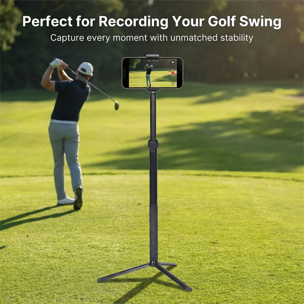 Tripod Selfie Stick  Golf Swing Record Magnetic Phone Mount for Golf Swing Camping Fishing Outdoor Sports