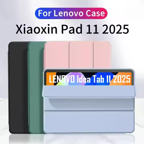 For Lenovo Idea Tab 11 Tb336zu Tb336fu Xiaoxin Pad11 2025 M11 Case TB335FC PU Flip Stand Soft Official Liquid Silicone TPU Cover