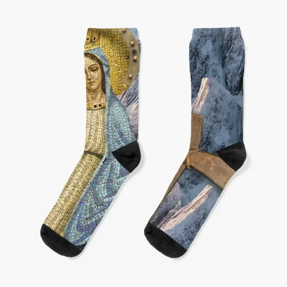 

Mary The Mother Of Christ | Christianity Socks halloween custom sports valentine gift ideas Socks Men Women's