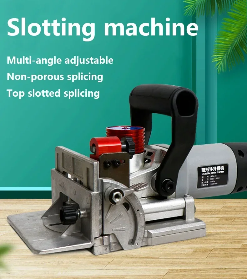 Slotting Machine Wood Boring Machinery Furniture Cabinet Connector Wood Routers Planers Biscuit Joiner Tenon Maker Tool