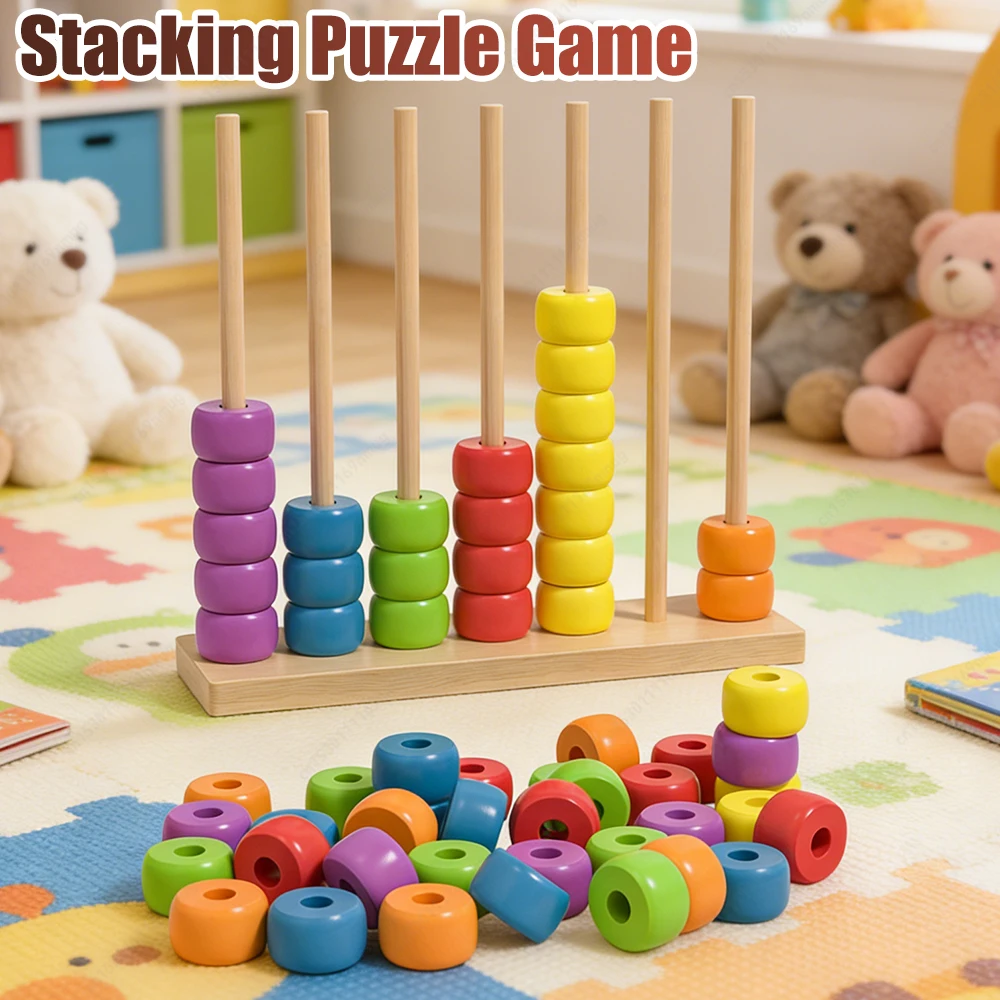 color-matching-stacking-puzzle-game-fast-pattern-challenge-ring-stack-puzzle-for-2-players-competiti
