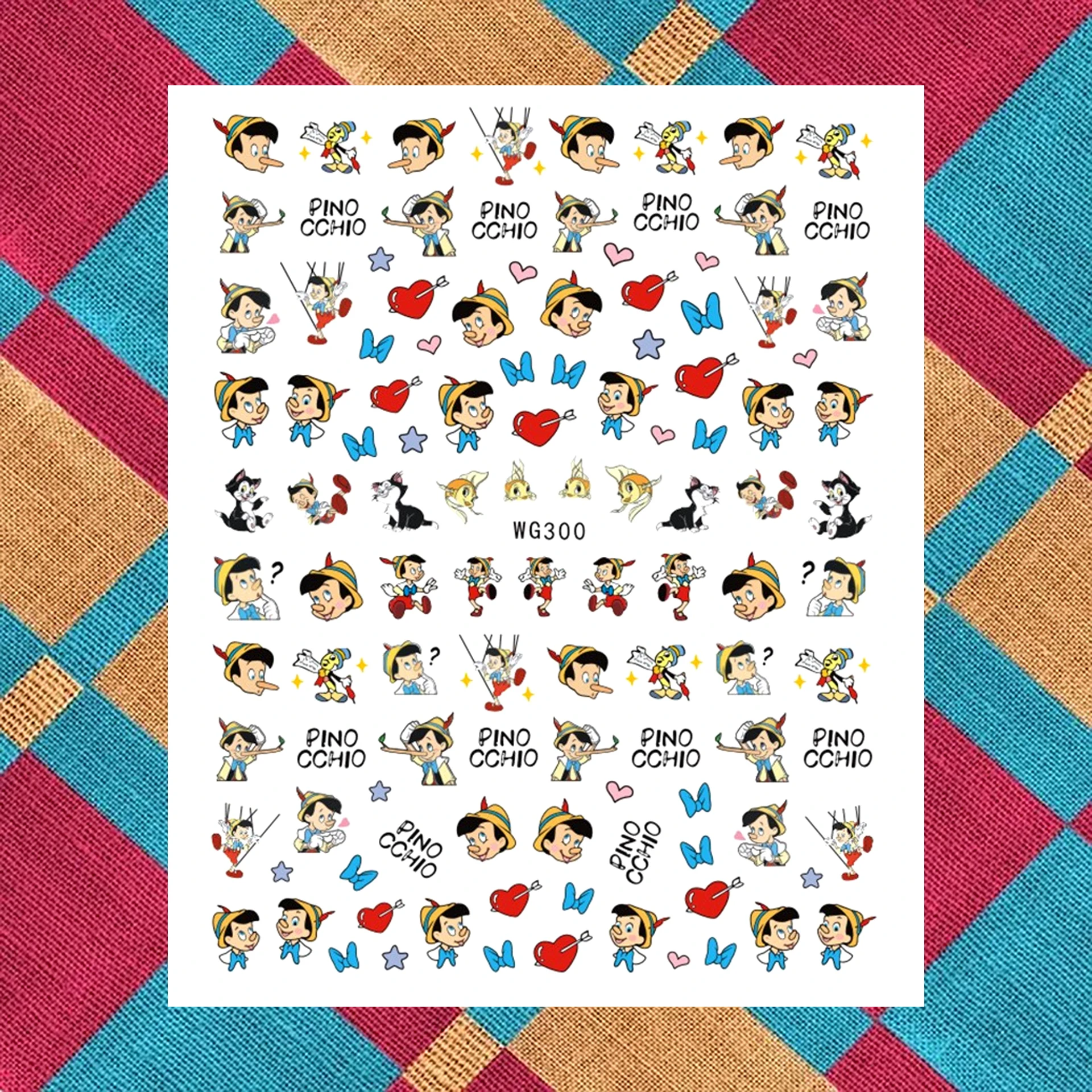 The Lion King Pinocchio 3D Nail Stickers Nail Art Supplies Nail Art Accessories Disney Anime Nail Slider Nail Art Decals