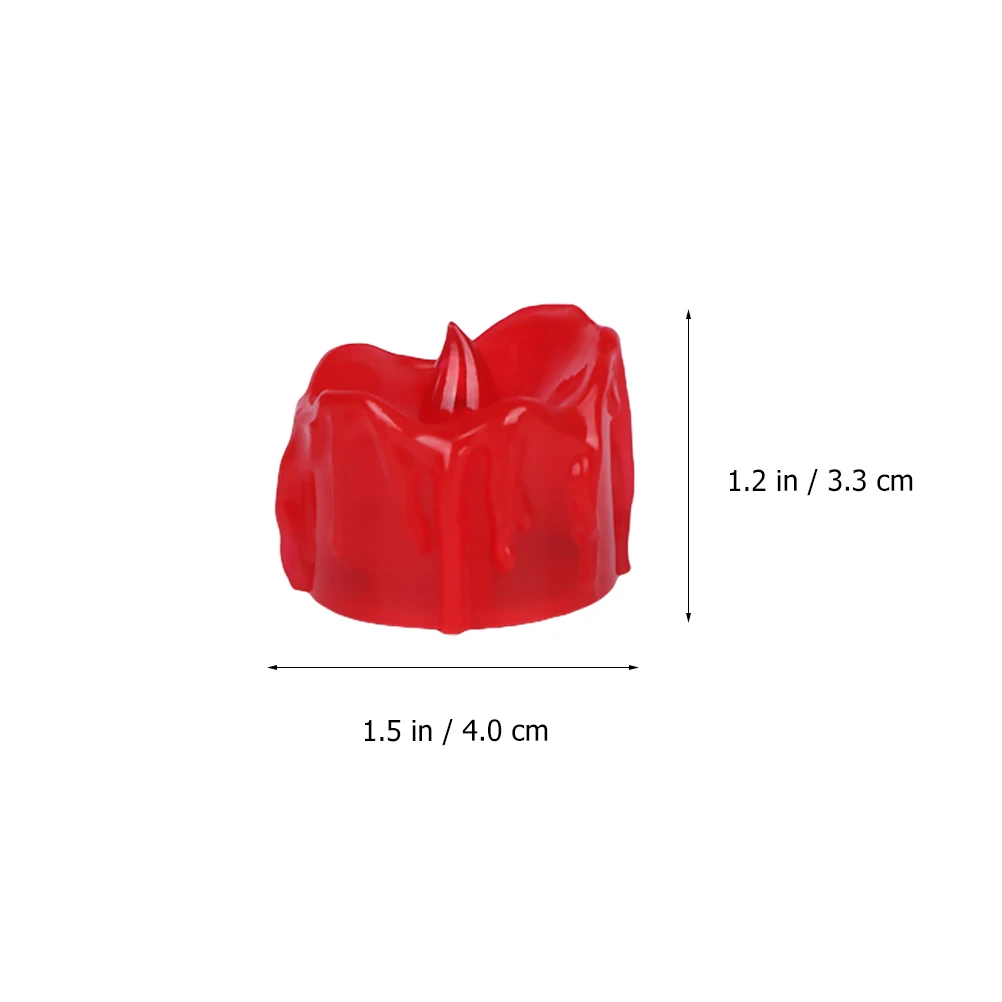 

12 Pcs LED Light Durable Candles Plastic Lamps Halloween -shaped Creative Flameless Display Lights