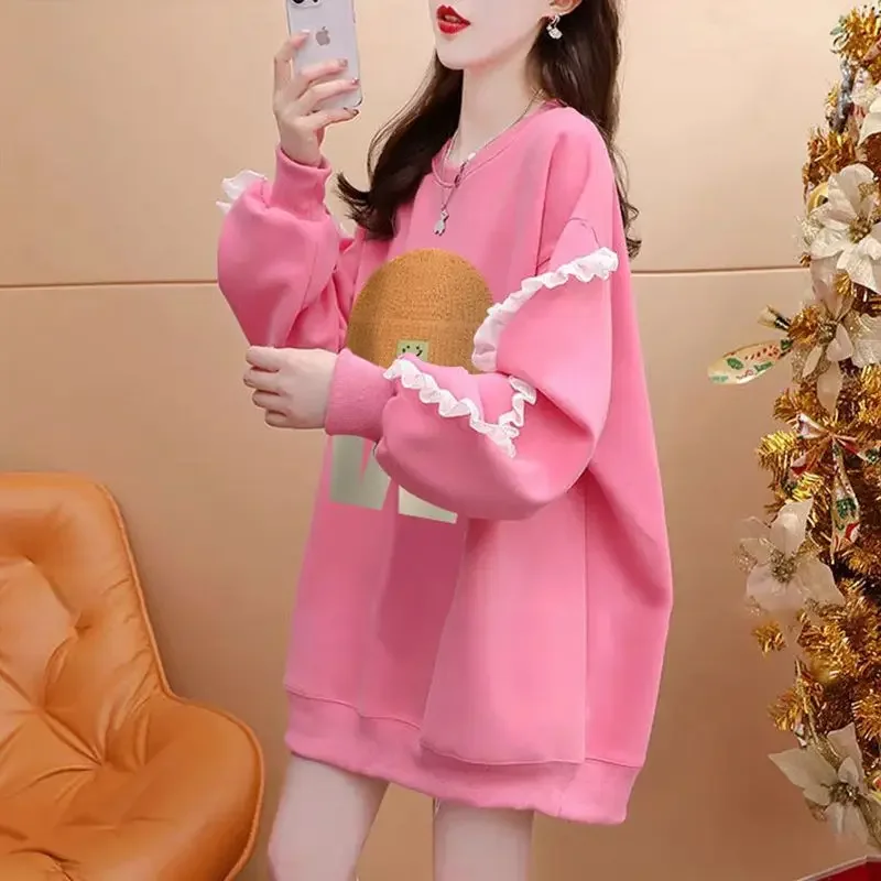 Pullover femminile girocollo ampio Top in promozione Felpe da donna firmate di moda Harajuku novità essenziali di base abbinate