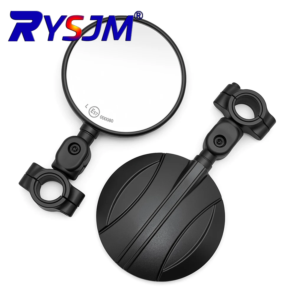 A Pair for Husavarna 701 SM/Enduro FC350/450 FE250/350/501/450 TC125/250 Motorcycle Circular Handle Rearview Wide Angle Mirror