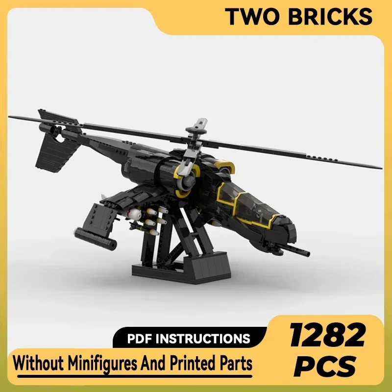 Military Aircraft Model Moc Building Bricks Attack Gunship Technology Modular Blocks Gifts Christmas Toys DIY Sets Assembly