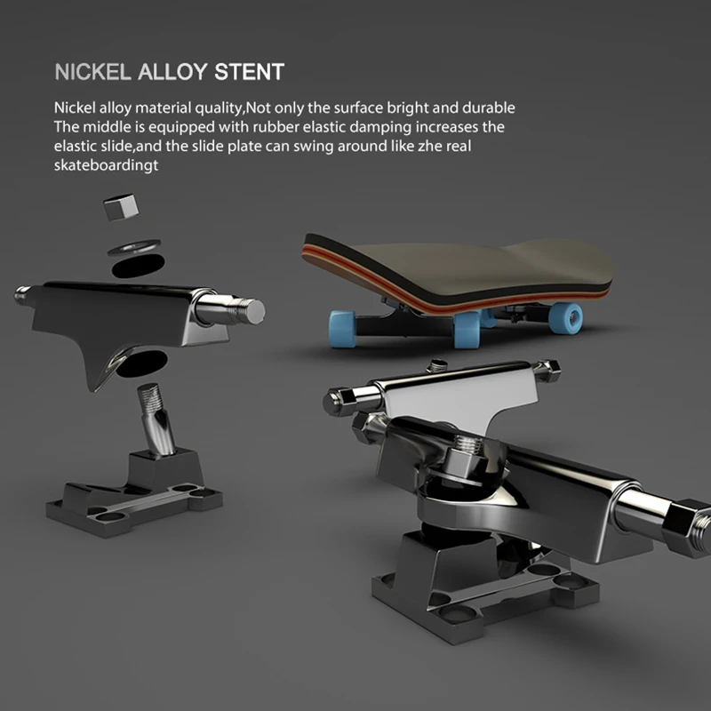 1Set Finger SkateBoard Wooden Fingerboard Toy Professional Stents Fingers Skate Set Novelty Children Christmas Gift Puzzle Toy