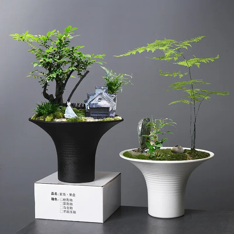 Ceramic Flower Pot Open Floral Arrangement Accessories Planter Potted Flower Pot Jianshan Flowerpot Plant Accessories Vases Pots