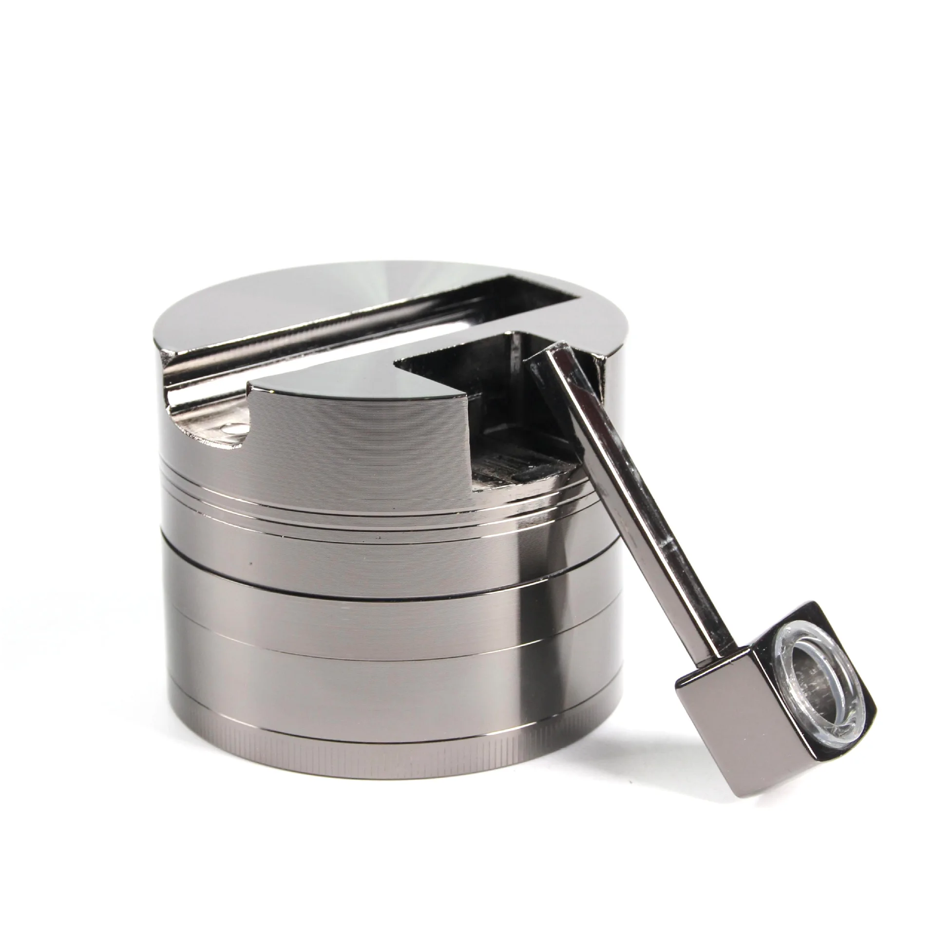 5 Layer new 75mm Tobacco Grinder Smoke Cutter Cigarette Crusher Crank Leaf Spice Herb Muller Machine Tobacco Shredder Smok