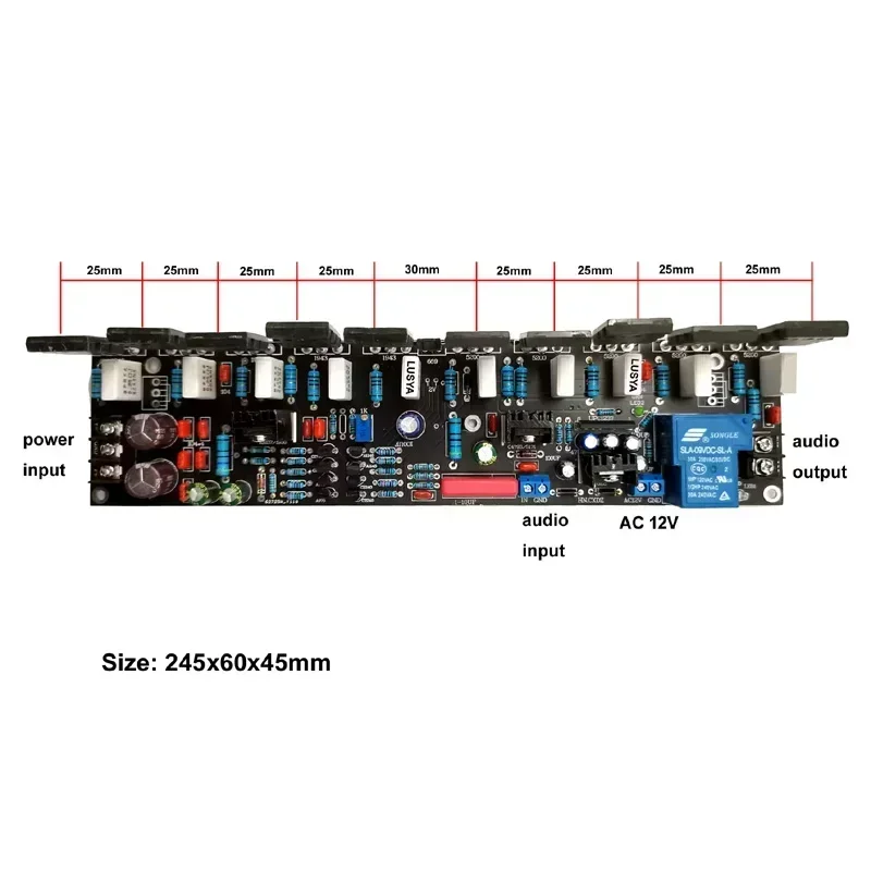 100w 200w 300w 400w 500w 2 sc5200 2 sa1943 Röhren-Hoch leistungs verstärker Hifi-Audio verstärker platine