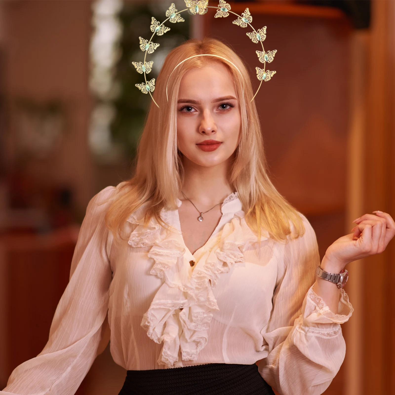 

Головной убор с бабочкой, легкие украшения в виде бабочки, свадебная корона, женская повязка на голову, аксессуары для волос, женская корона