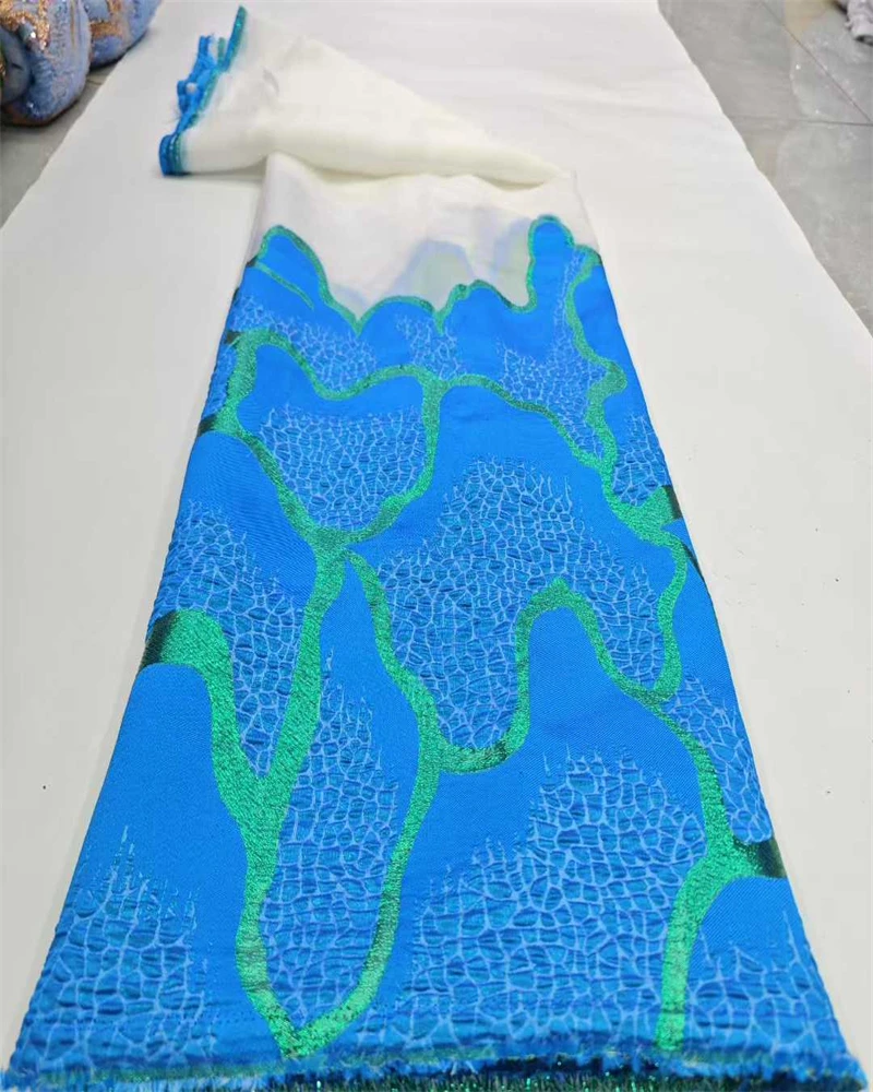 قماش دانتيل جاكار مطرز أفريقي عالي الجودة 2025 لفستان الزفاف قماش دانتيل فرنسي