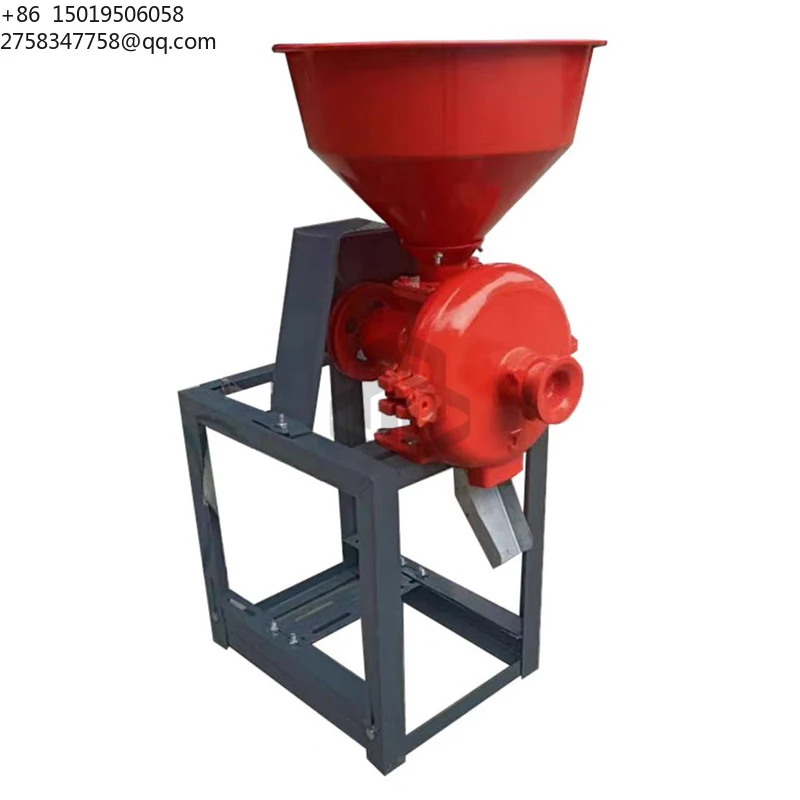 Mini Fine Masala Spices Milling Powder Making Machine Dry Wet Grinding Ginger Flour Mill Engine Motor 220V/380V 2.2/3KW Home Use