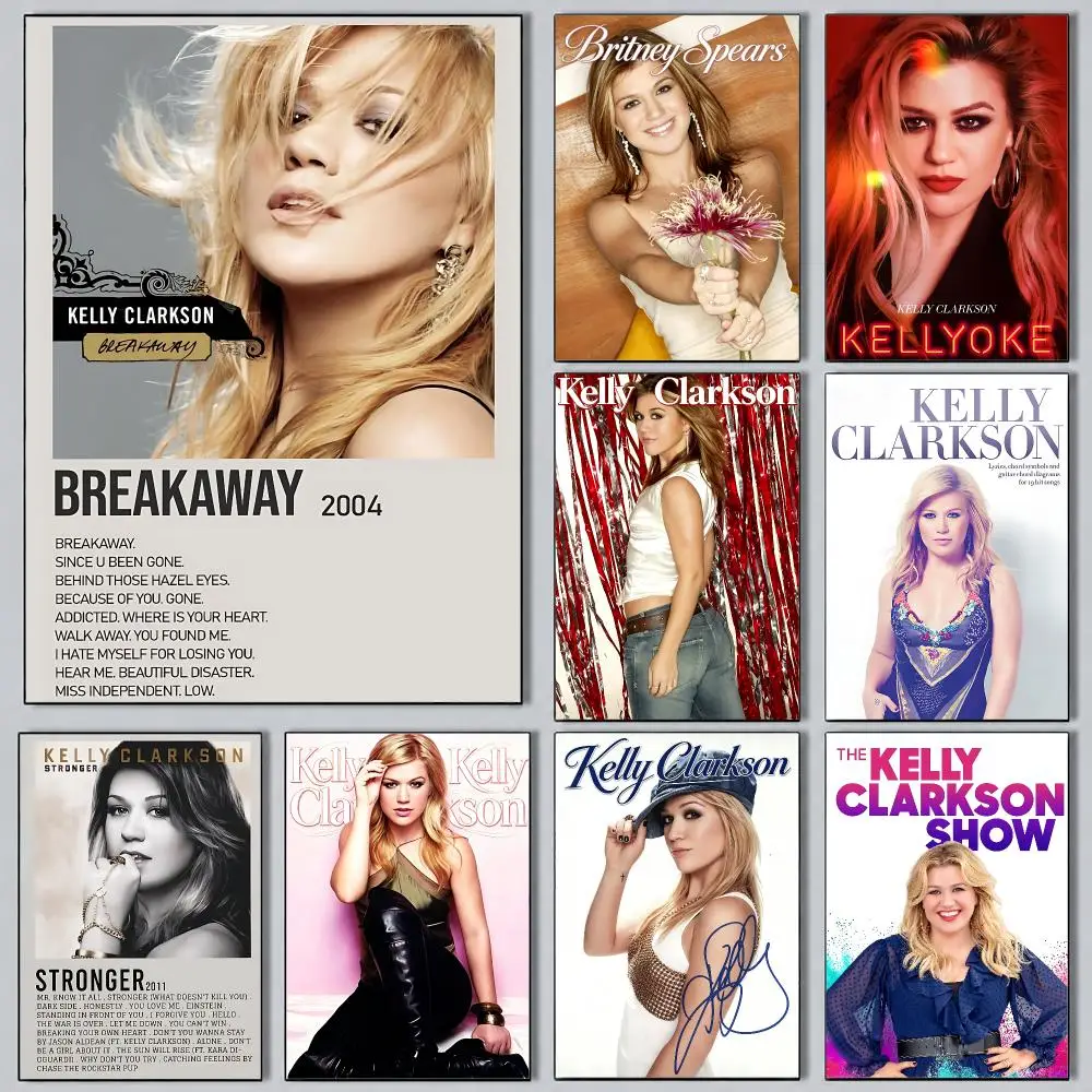 Modern Aesthetic Wall Art Poster music Kelly Clarkson Poster for Office Home Decor Interior Large Wall Picture Print