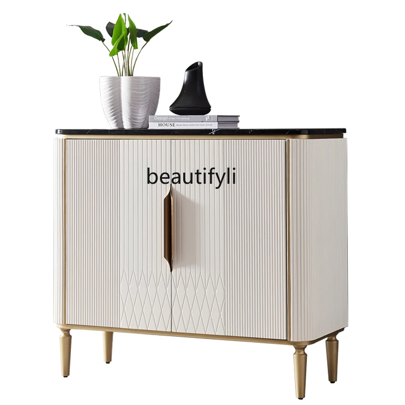 

zq American Light Luxury Style Shoe Cabinet Household Entrance Cabinet Storage Hall Cabinet Simple Partition Sideboard Cabinet