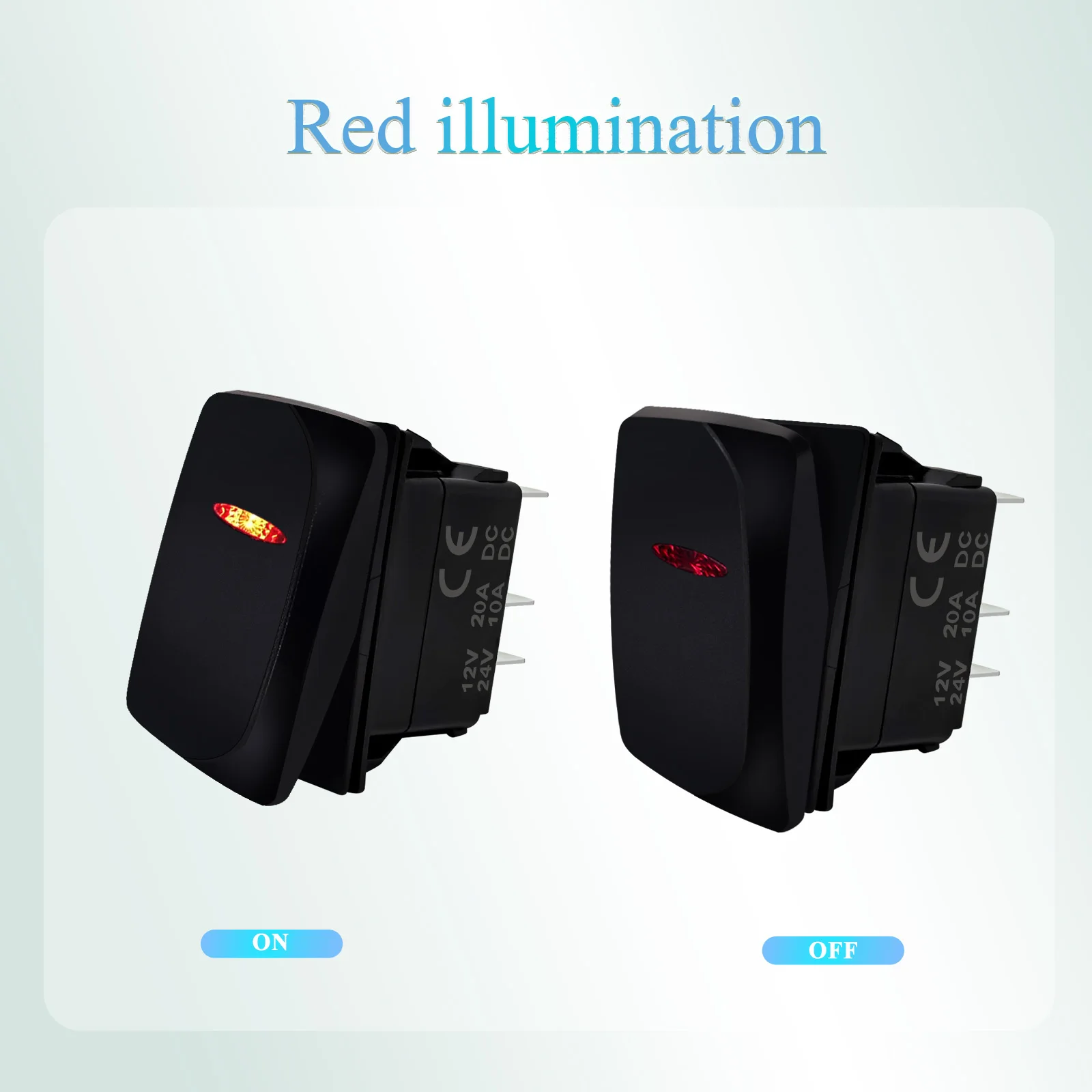 Waterproof Momentary ON-OFF ON-ON Rocker Switch12V Red LED SPST/SPDT/DPST STEREO BILGE PUMP COCKPIT DECK for Marine Boat Car 4x4
