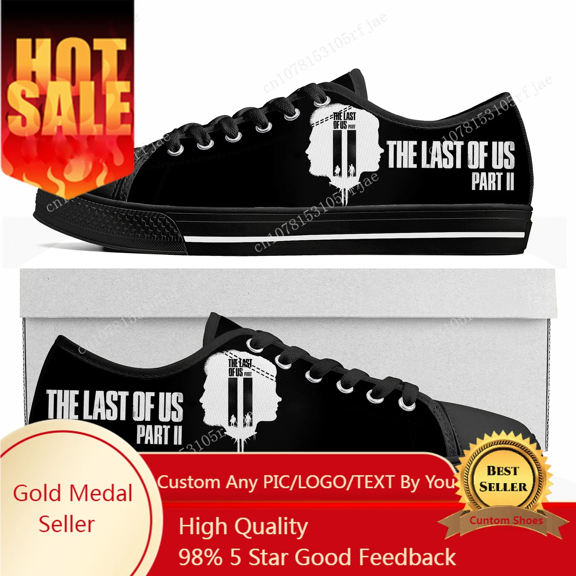 

The Last of US Part II Low Top Sneakers Cartoon Game Womens Mens Fashion Shoes Casual Tailor Made Canvas Sneaker