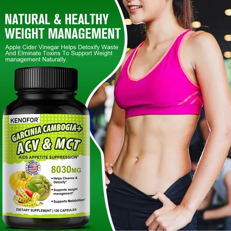 Garcinia Cambogia Weight Loss Capsules 8030 mg Fat Burner for Men and Women Detox Cleansing Beauty Health Food Inhibitor