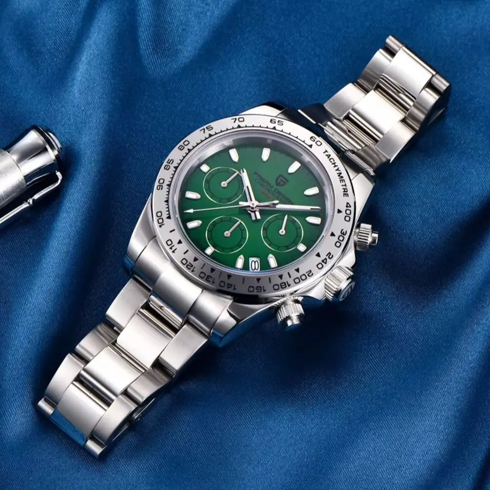 

Мужские часы Pagani Design 2026 New PD1727, хронограф, корпус из нержавеющей стали, сапфировое стекло, водонепроницаемые, спортивные наручные часы