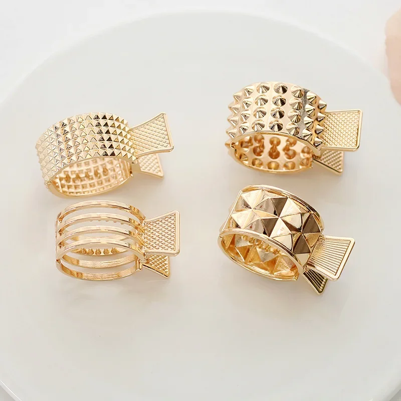 

Trendy Golden Hair Claw Horsetail Buckle Clip Korean Simple Hair Accessories for Women Hairpins Girl Ponytail Hair Grip Headwear