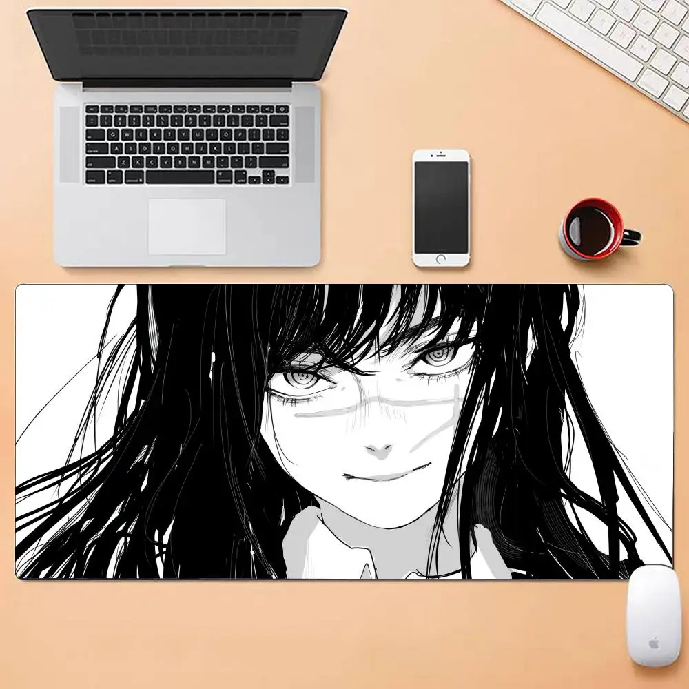 Anime Chainsaw Man Mauspad, mehrere Größen, groß, quadratisch, für Computer, Büro, Spiel, Tischsets, Gummi, rutschfeste Mauspads