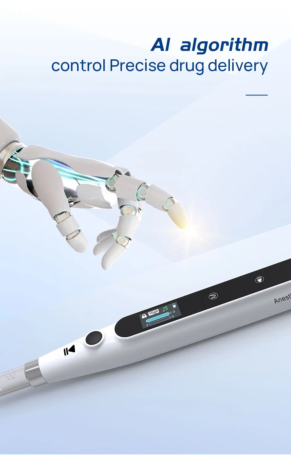 AZDENT Dental Oral Anesthesia Injector Professionelles schmerzloses lokales Anästhesiegerät mit LCD-Display Zahnmedizininstrumente – Detail 4
