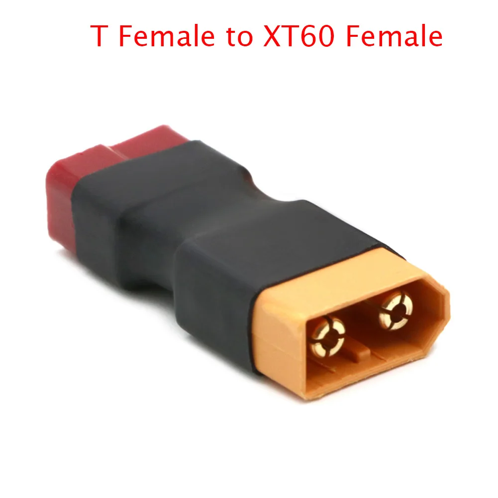 2 Paires Adaptateurs XT60 Vers T Mâle/femelle – Deans T Vers XT60, Plaqué Or, Pour Chargeur Lipo RC, Plug & Play