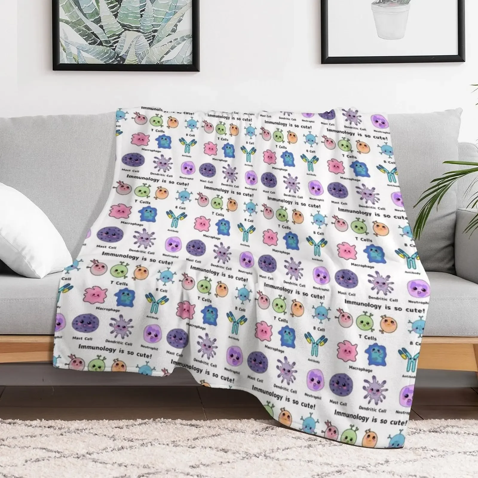 Immunology is so Cute Version 2 Throw Blanket Soft Beautifuls Weighted funny gift Blankets