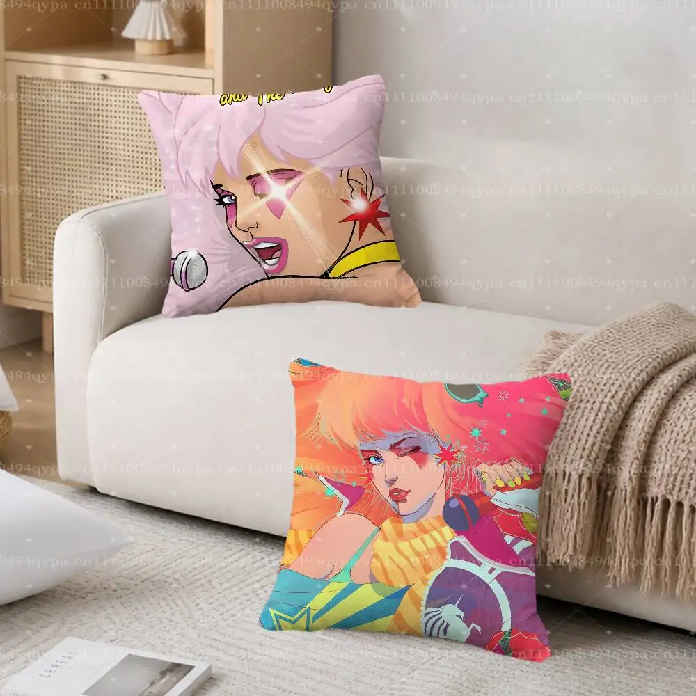 Jem And The Holograms Pillowcase With Zipper Throw Pillow Cover Decorative Shams Cushion Covers for Bed Living Room Couch