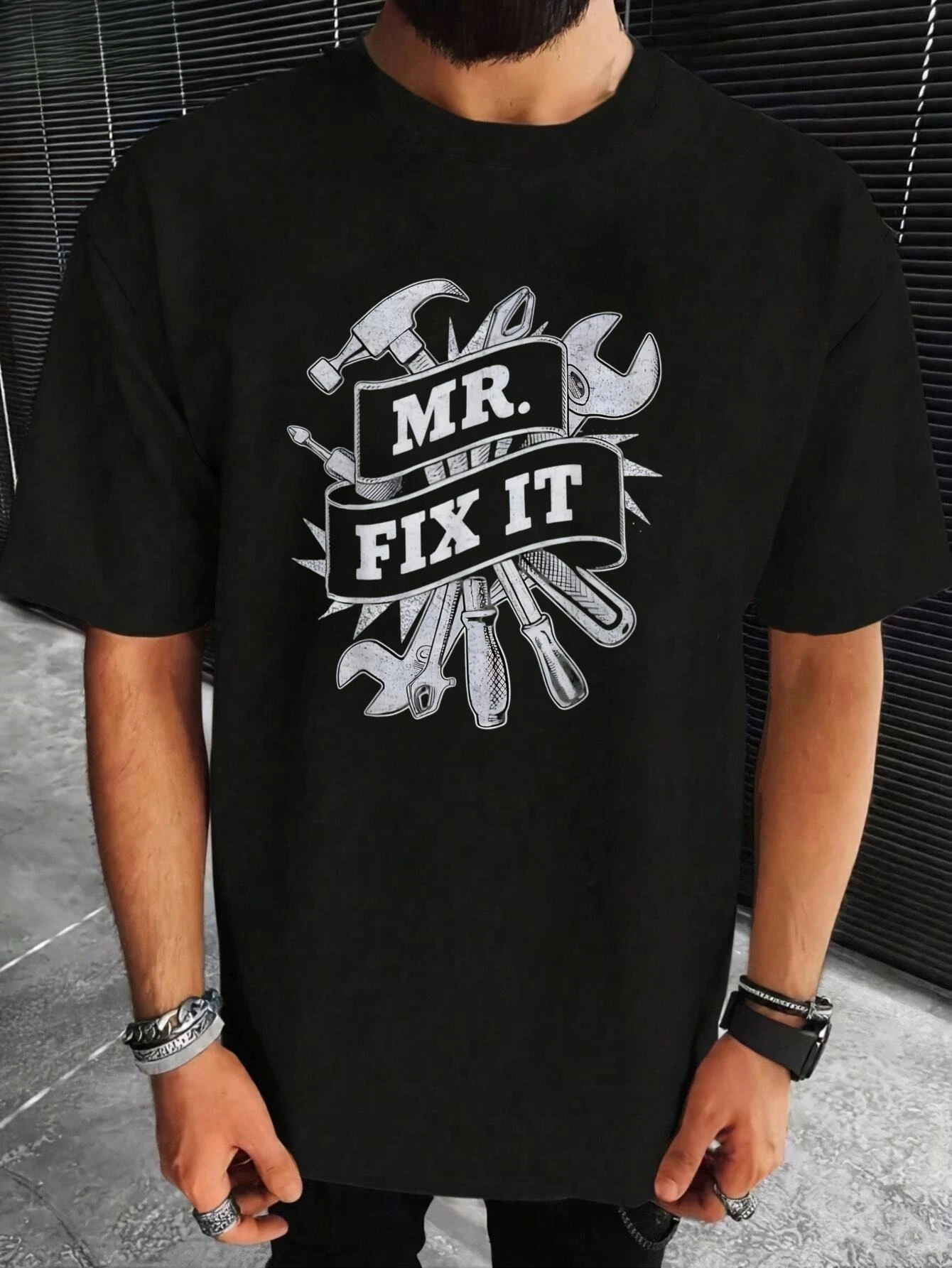 Camiseta Mr Fix It Handicraft Master para hombre, ropa de trabajo mecánica de punto suave y resistente, cómoda manga corta con cuello redondo