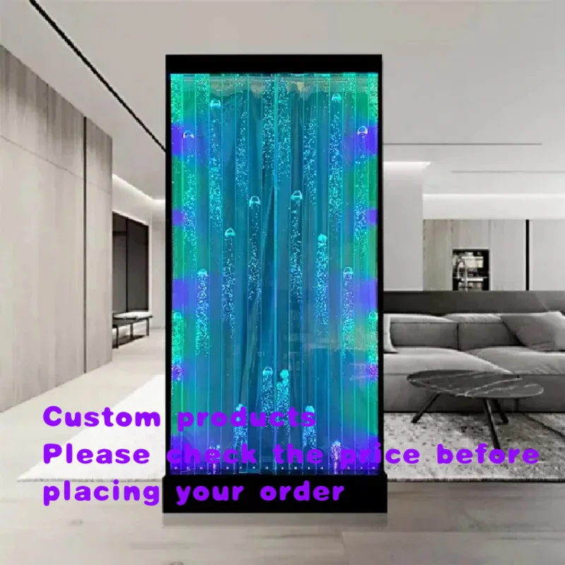 custom.Modern Dancing LED Acrylic Bubble Wall Decor RGB Lights Customizable Colors Wall Mountable Floor Standing Remote Control