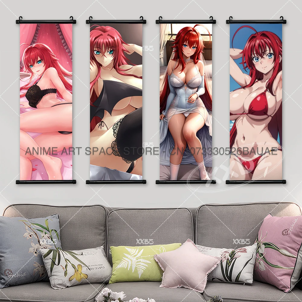 High School DxD Hanging Painting Anime Poster Rias Gremory Scroll Picture Himejima Akeno Home Decoration Xenovia Quarta Wall Art