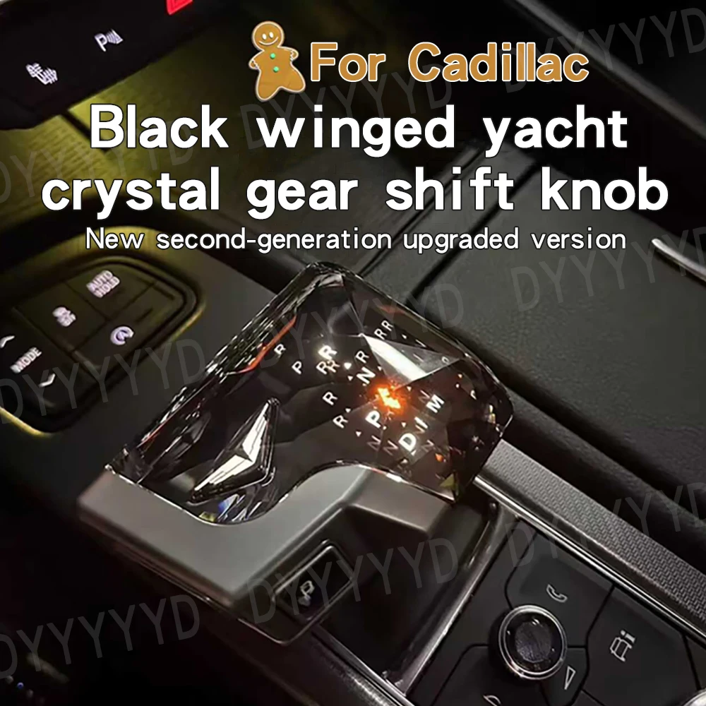

LED Crystal Gear Shift Knob Set of Three for Cadillac CT5 XT5 XT6 XT4 CT6 Diamond Cut Shifter Knobs with LED Lights