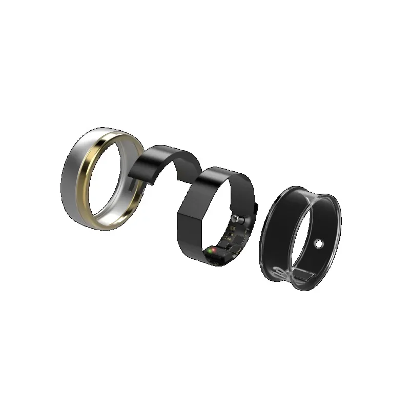 Titanium Smart Health Ring With Blood Oxygen Heart HRV  ECG EKG Wearable Devices Electronic Ring For Men Couples