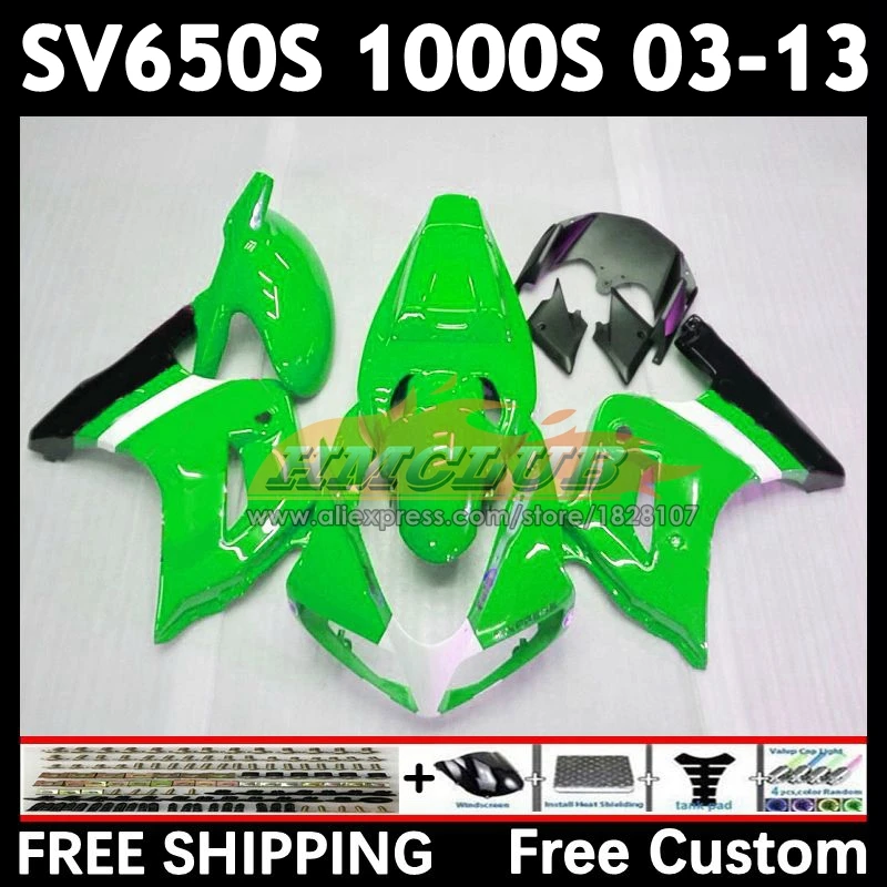 SV650S Kit For SUZUKI SV650 1000 2003 2004 2005 2006 2007 2008 21No.76 RIZLA green SV1000S SV 650S 1000S 09 10 11 12 13 Fairing