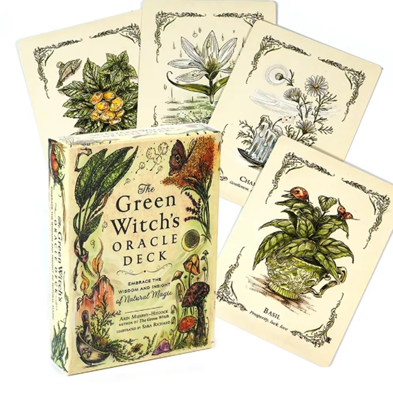 Le jeu d'oracle de la sorcière verte, embrasse la sagesse et la lumière de la magie naturelle, cartes de Tarot de la série de sorcellerie