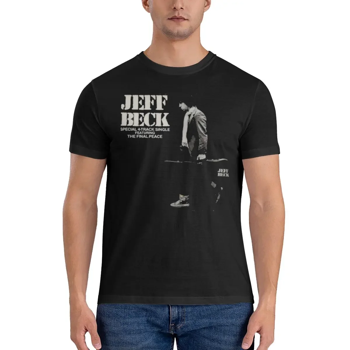 Cotton T-Shirt for Men Classic Tee Jeff Beck Men's Classic Unisex Harajuku Graphic Men Clothing Summer Funny Style Cotton New