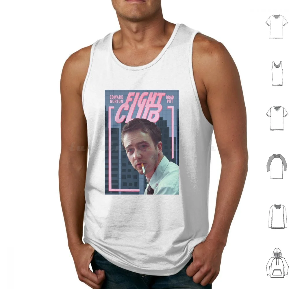Fight Club-Póster de película alternativa, camisetas sin mangas con estampado de algodón, Fight Club Fight Brad Pitt Club, película Tyler Durden Edward Norton
