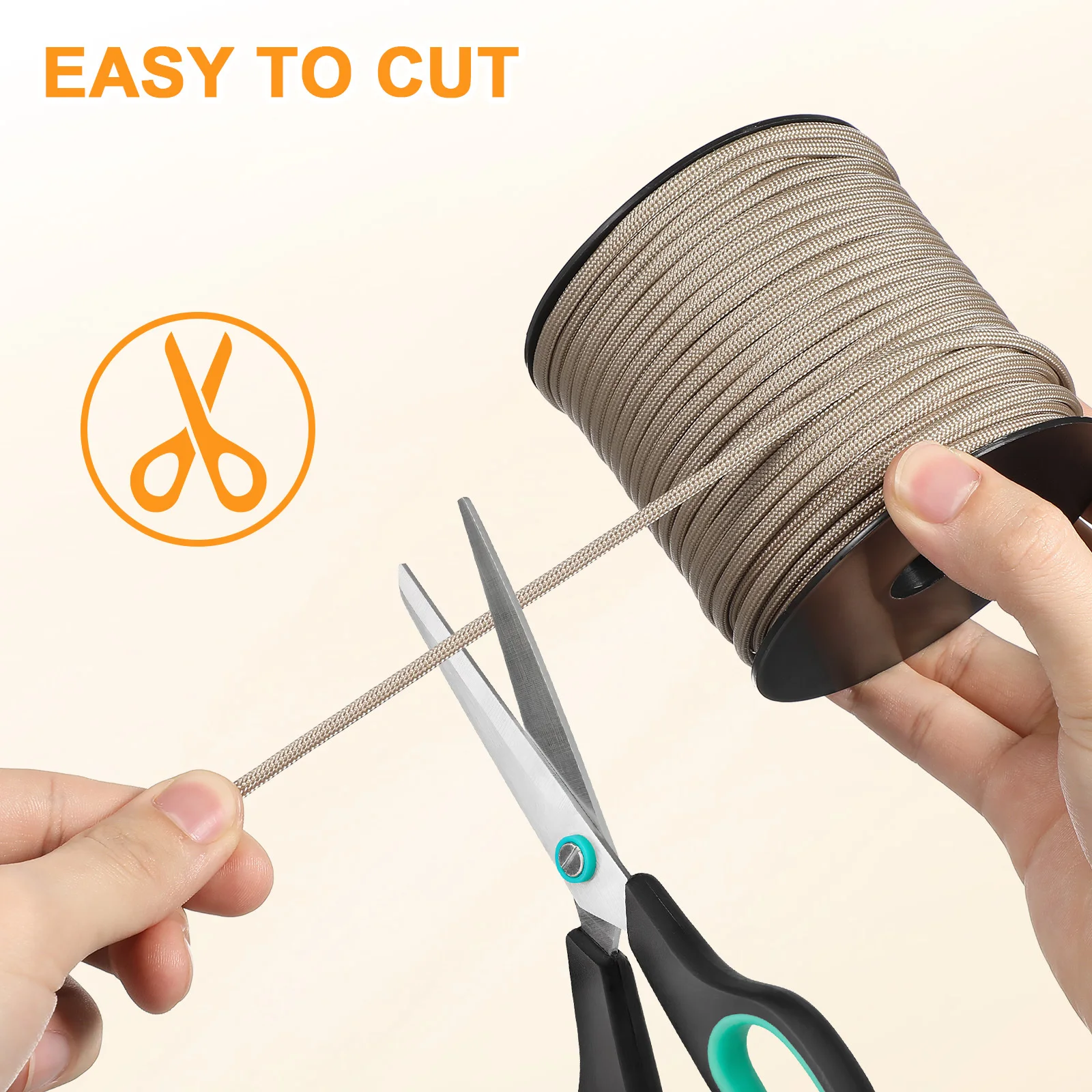 1 بكرة التخييم حبل 50 متر 9 ستراند النايلون الثقيلة قماش القنب حبل لخيمة في الهواء الطلق بقاء والعتاد المظلة الحبل نقل سحب #2