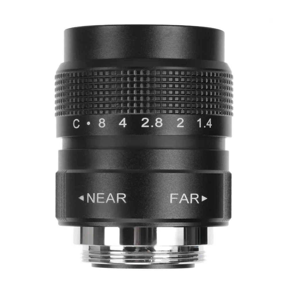 Clear Efficient Light Conduction 25mm F1.4 CCTV Lens with 19.6 Wide Viewing Angle C Mount Camera Lens CCTV Video Lens Parking