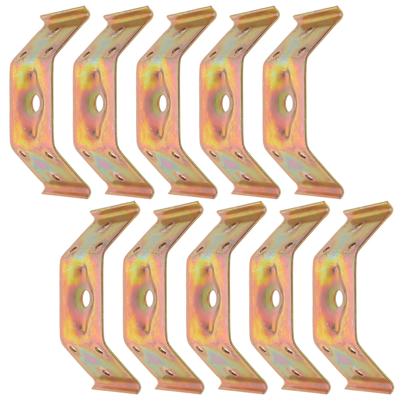 

10Pcs Corner Bracket Iron Connecting Brace Furniture Fixing Plate Shelf Holder Durable Rust Proof Corner Bracket