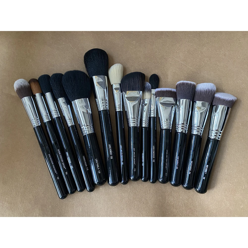 Face Makeup Brushes Face & Eye Set for Powder Blush Contour Highlighter Concealer Kabuki Synthetic Hair