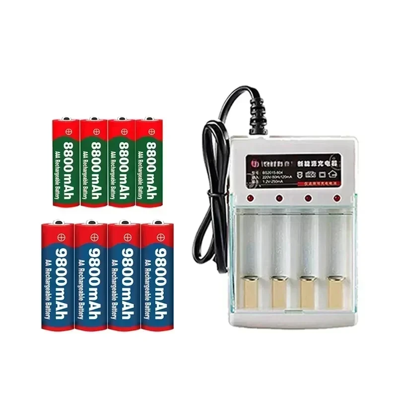 For Hair Clipper MP3 Rechargeable Battery 1.5V AA9800MAH+AAA8800MAH+charger Suitable